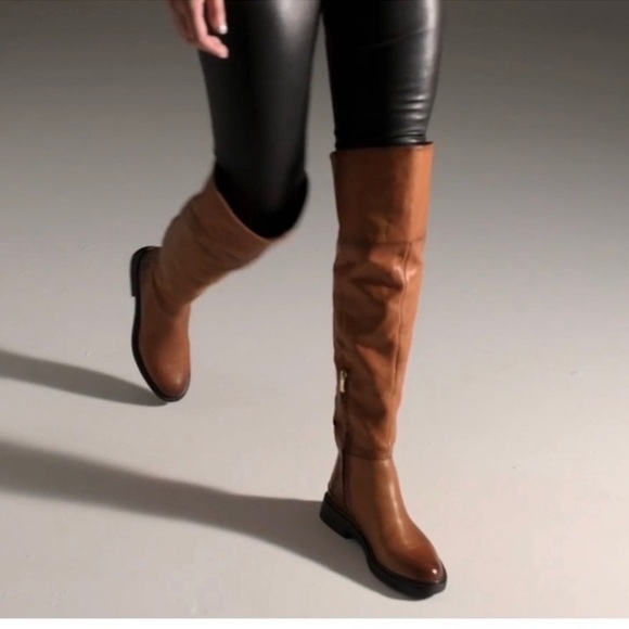 Franco Sarto Battina Wide Calf Leather Knee-High Boots - Picture 2 of 12